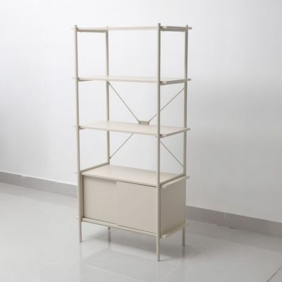 Milburn 4 Tier Display Cabinet With Storage-White