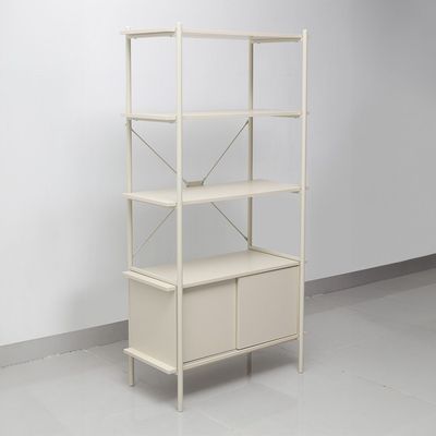 Milburn 4-Tier Display Cabinet with Storage - White - With 2-Year Warranty