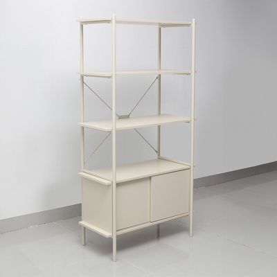 Milburn 4 Tier Display Cabinet With Storage-White