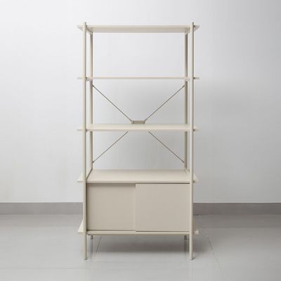 Milburn 4-Tier Display Cabinet with Storage - White - With 2-Year Warranty