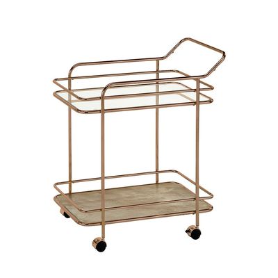 Hartin 2 Tier Serving Trolley- Champagne