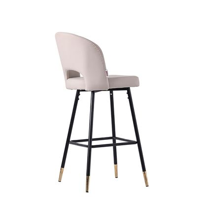 Dottler PU Leather Bar Stool - Off White - With 2-Year Warranty