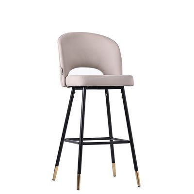 Dottler PU Leather Bar Stool - Off White - With 2-Year Warranty