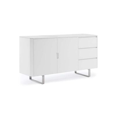 Monarch Sideboard-White / BrushedSilver