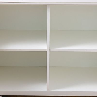 Monarch Sideboard - White/Brushed Silver - With 2-Year Warranty