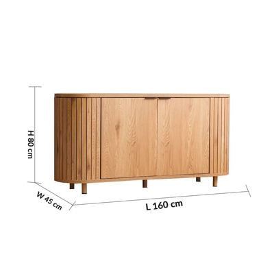 Calibra Sideboard - Light Oak - With 2-Year Warranty