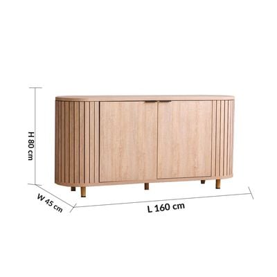 Calibra Sideboard - Whitewash Oak - With 2-Year Warranty