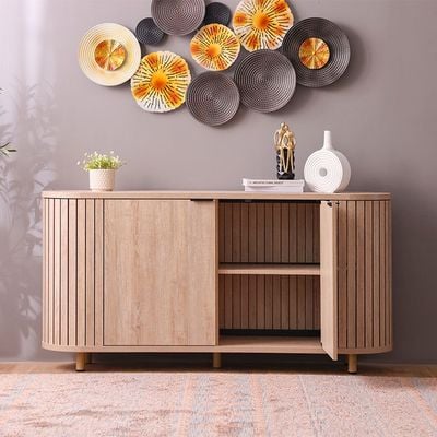 Calibra Sideboard - Whitewash Oak - With 2-Year Warranty