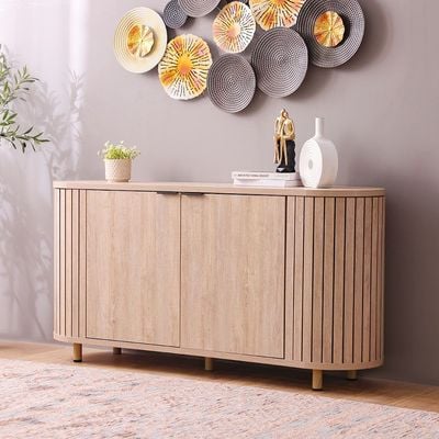 Calibra Sideboard - Whitewash Oak - With 2-Year Warranty