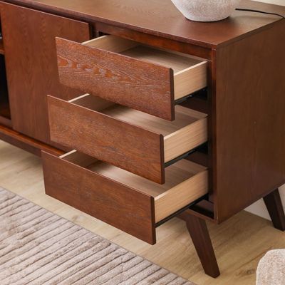 Clarisse Buffet Cabinet - Walnut - With 2-Year Warranty
