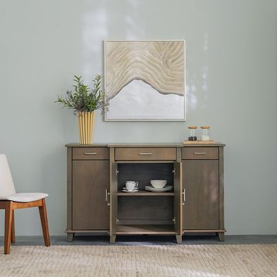 Damsel Buffet Cabinet - Grey - With 2-Year Warranty