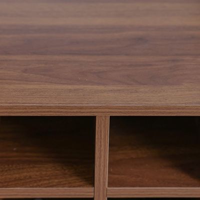 Dello Sideboard W/ 3 Door Storage And Bottle Rack - Walnut / Black