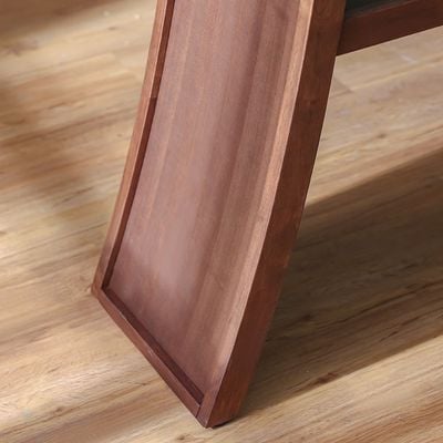 Aurelia Solid Wood Bar Counter - Walnut/Beige - With 2-Year Warranty