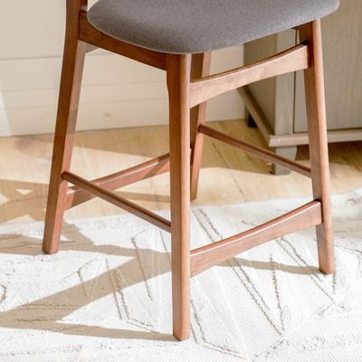 Aurelia Solidwood Bar Chair - Walnut/Charcoal