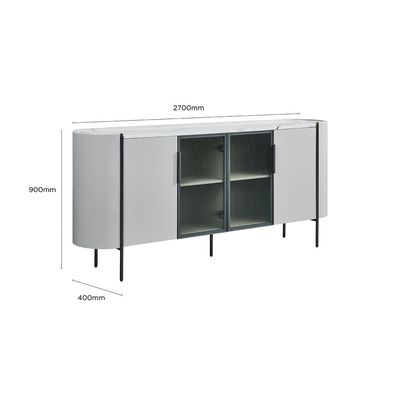 Lenwort Buffet Cabinet
- Beige / Black