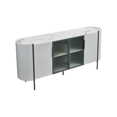 Lenwort Buffet Cabinet
- Beige / Black