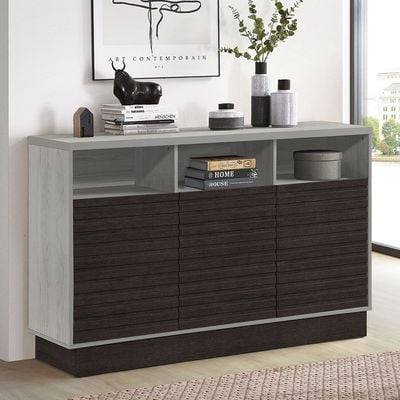 Nicosia Sideboard Cabinet - White Oak / Black