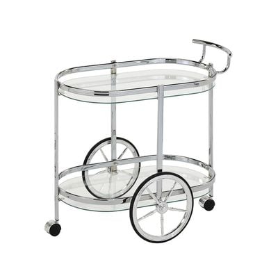 Hedona  Serving Trolley - Clear / Silver