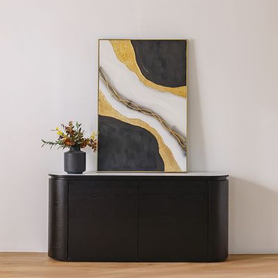 Luceris Buffet Cabinet - White/Walnut Veneer - With 2-Year Warranty