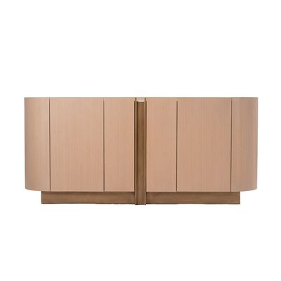 Skylar Ceramic Top Buffet Cabinet - Beige/Brushed Brass