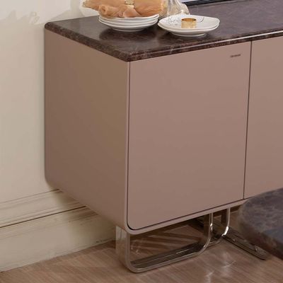 Devibar Buffet Cabinet - Brown/Silver