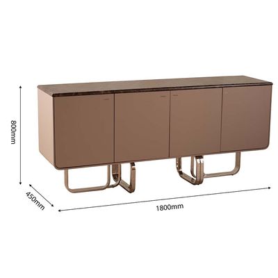 Devibar Buffet Cabinet - Brown/Silver