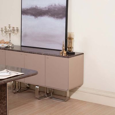 Devibar Buffet Cabinet - Brown/Silver