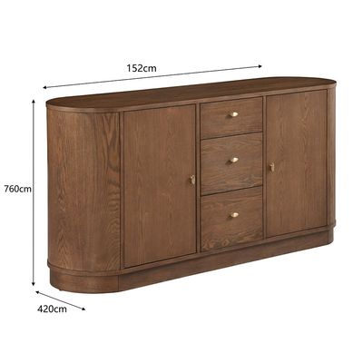 Annika Buffet Cabinet - Walnut / Beige