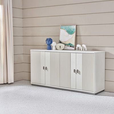 Aries 4 Door Buffet Cabinet- L. Beige Oak veneer