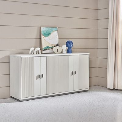 Aries 4 Door Buffet Cabinet- L. Beige Oak veneer