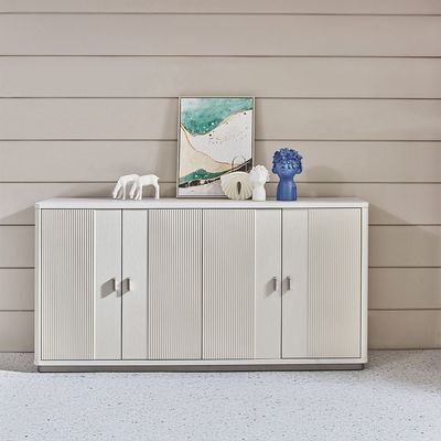 Aries 4 Door Buffet Cabinet- L. Beige Oak veneer