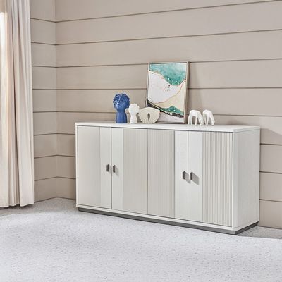 Aries 4 Door Buffet Cabinet- L. Beige Oak veneer