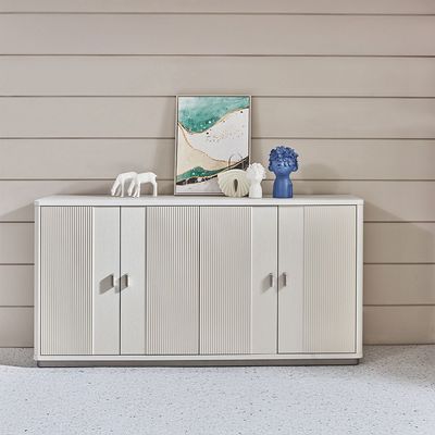 Aries 4 Door Buffet Cabinet- L. Beige Oak veneer