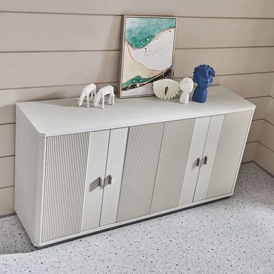 Aries 4 Door Buffet Cabinet- L. Beige Oak veneer