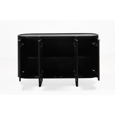 Leeds 4 Door Buffet Cabinet -Black