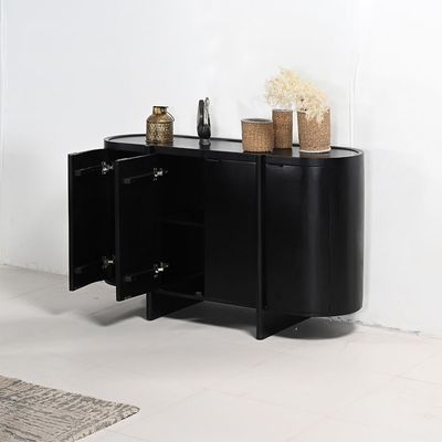 Leeds 4 Door Buffet Cabinet -Black