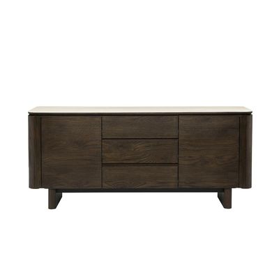 Brookside Stone Top Sideboard W/2 Doors And 3Drawers -Beige/Oak Veneer