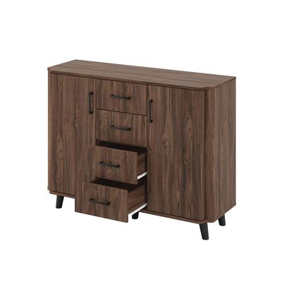 Basel Sideboard W/ 4Drawers & 2Doors - Columbia Walnut