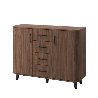 Basel Sideboard W/ 4Drawers & 2Doors - Columbia Walnut