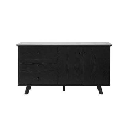 Everson Stone Top Sideboard w/2 doors and 3Drawers -Matt Beige/Black