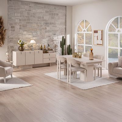 Vesta 3 Door And 2 Drawer Buffet Cabinet - Beige