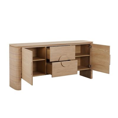 Kanso 2Door & 2Drawer Buffet Cabinet - Natural Oak