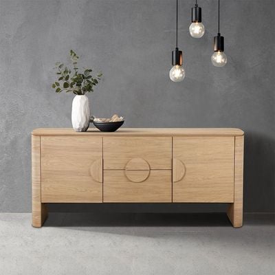 Kanso 2Door & 2Drawer Buffet Cabinet - Natural Oak