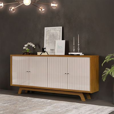Neeson 4 Doors Buffet Cabinet - Brown/Beige