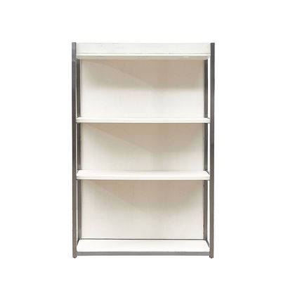Aero 3 Tier Bookcase/Display Cabinet With Led- Rustic White/Gold