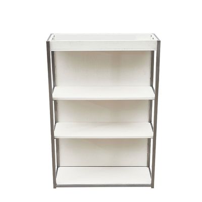 Aero 3 Tier Bookcase/Display Cabinet With Led- Rustic White/Gold
