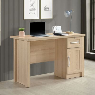 Jupiter Office Desk - Oslo Oak - With 2-Year Warranty