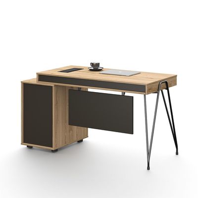 Haslev Office Desk - Antique Oak - With 5-Year Warranty