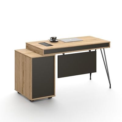 Haslev Office Desk - Antique Oak - With 5-Year Warranty