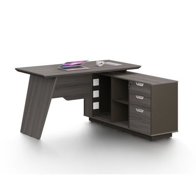 Hammel Executive Office Desk - Dark Teakwood - With 5-Year Warranty